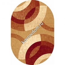 6786 BEIGE-RED OVAL