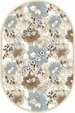 d322 CREAM-BROWN OVAL