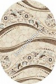 d312 CREAM-BROWN OVAL